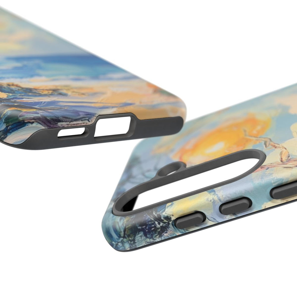 Zonnig Strandtafereel met Penseelstreken