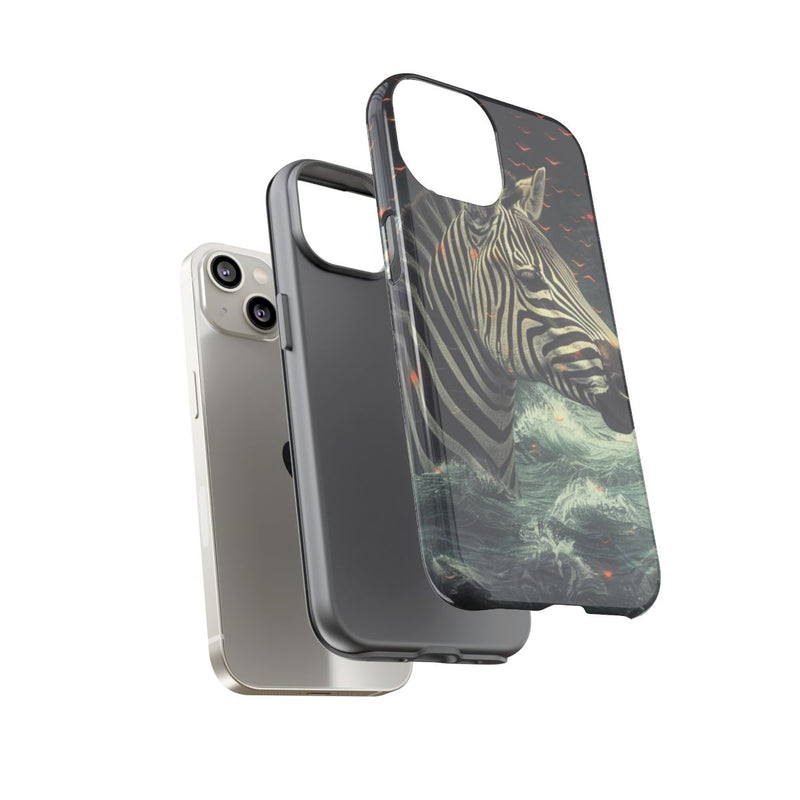 Zebra in Water met Gloeiende Vonken