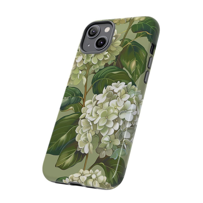 Realistisch Witte Hortensia Bloemenpatroon