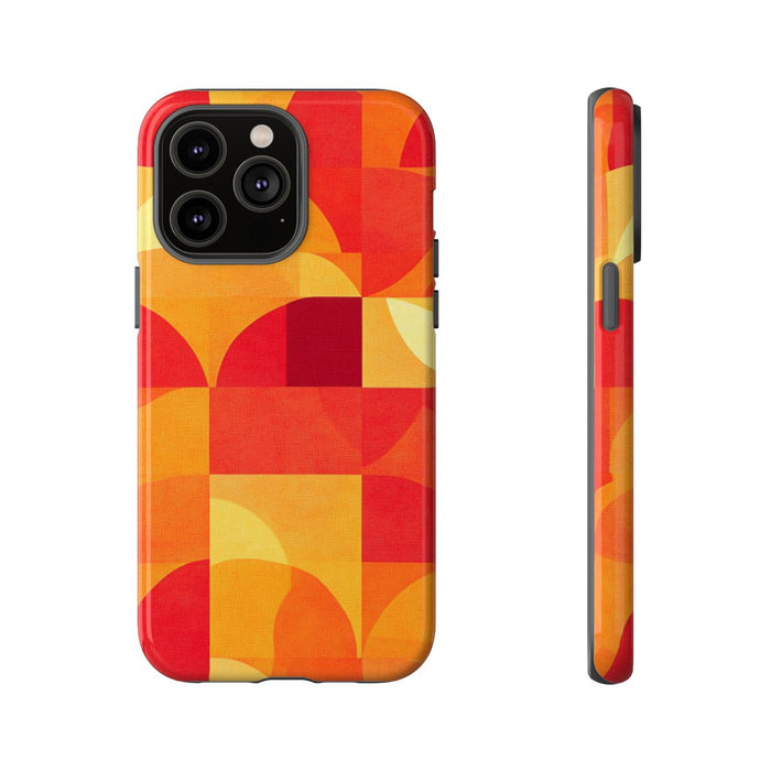 Geometrisch Rood- en Oranje-Patroon