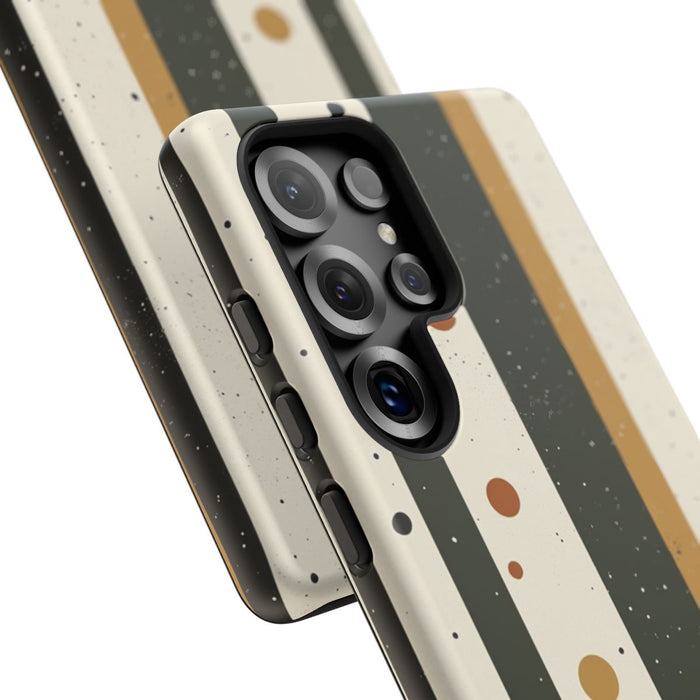 Retro Verticale Strepen en Stippenpatroon