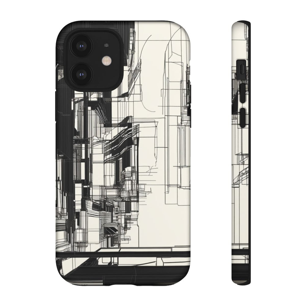 Abstracte Stedelijke Lijntekening