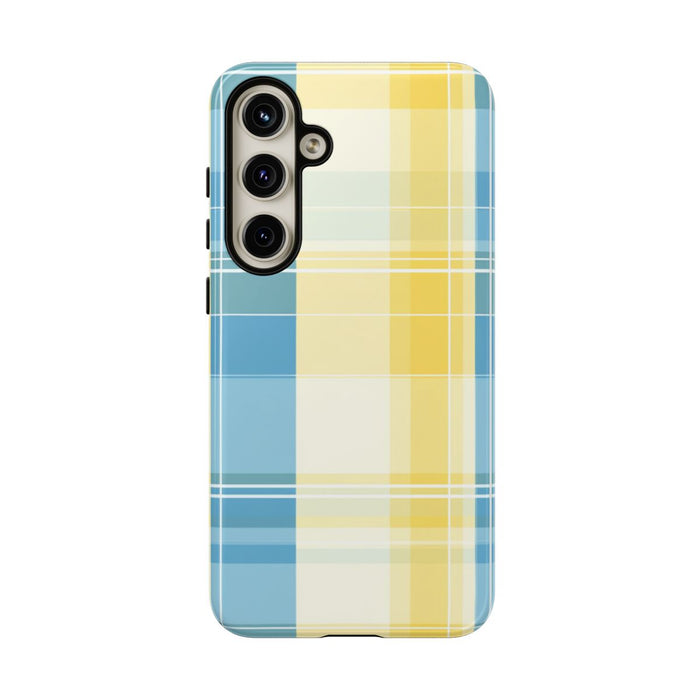 Ocean Blue en Geel Geruit Patroon