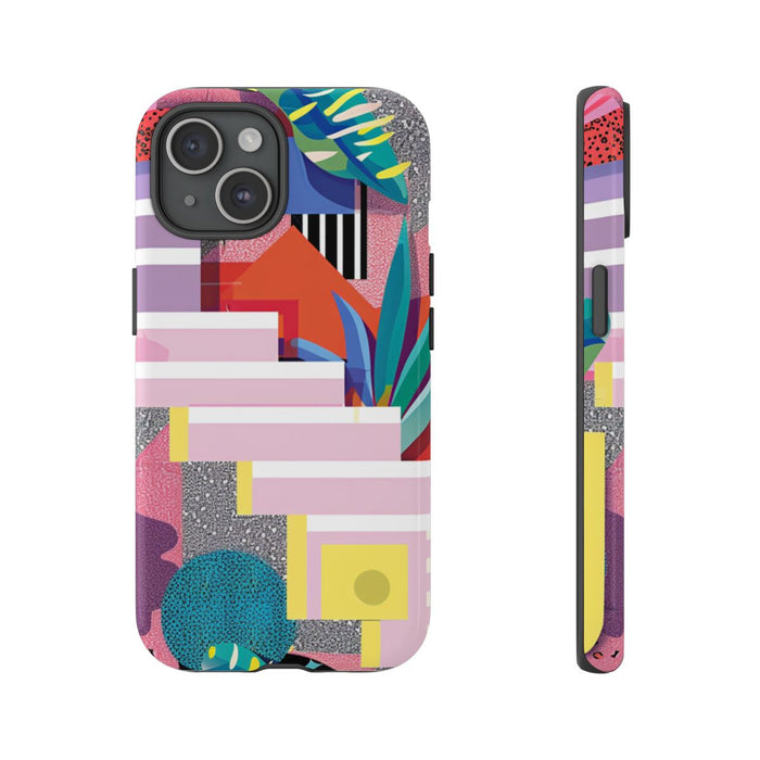 Kleurrijk Abstract Geometrisch en Botanisch Ontwerp