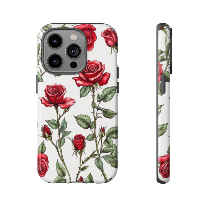 Rode Rozen Botanisch Patroon