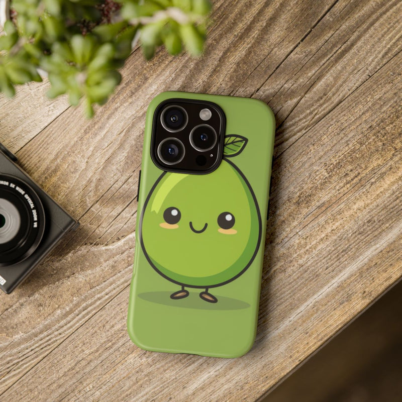 Schattige Groene Avocado in Cartoonstijl