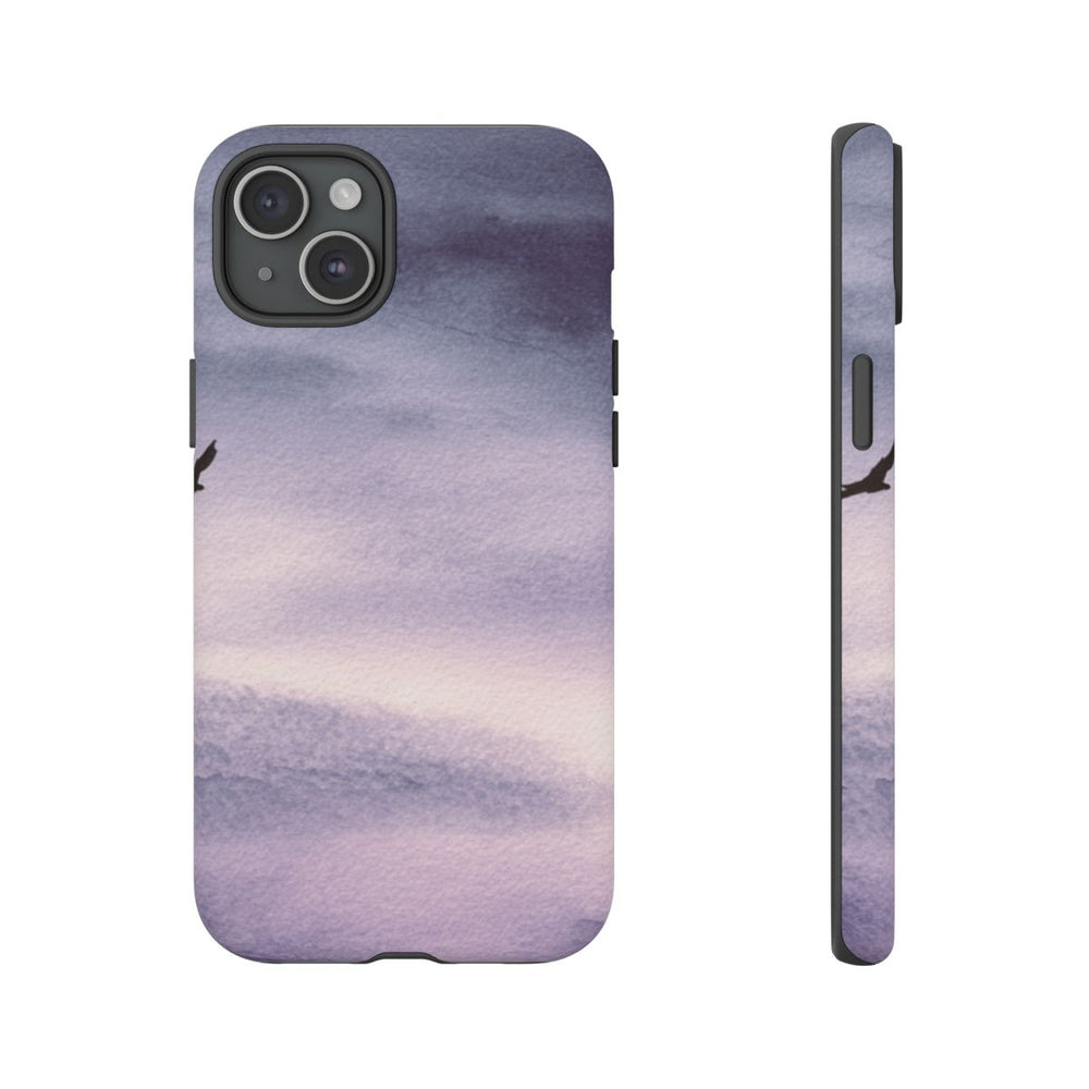 Eenzame Vogel in Paarse Lucht