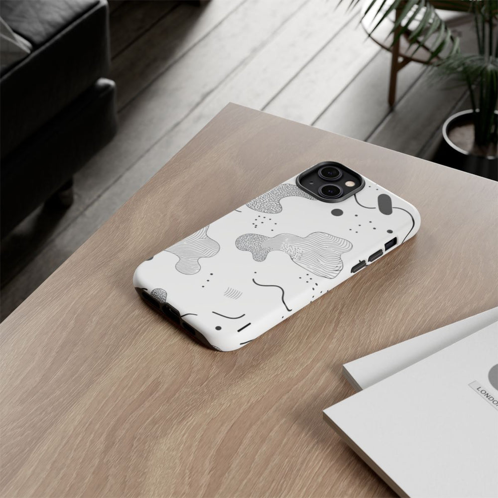 Abstract Zwart-Wit Minimalistisch Patroon