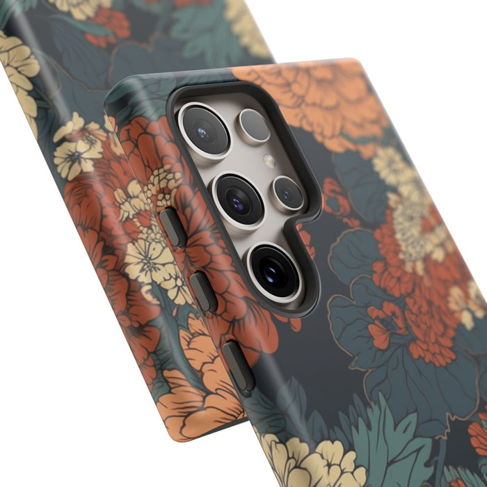 Vintage Bloemenpatroon in Warme Kleuren