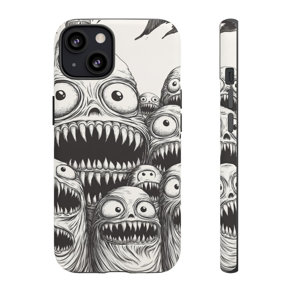 Slijmerige Monsterkoppen in Lijntekening