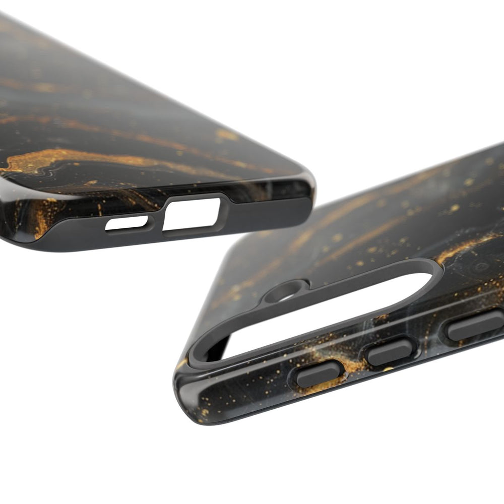 Zwart-Gouden Marmer Abstract Patroon