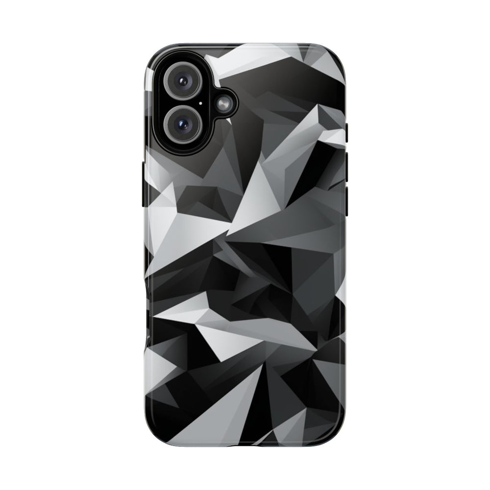 Zwart-Grijs Geometrisch Abstract Patroon