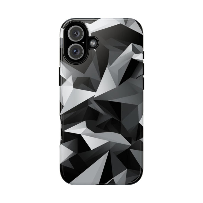 Zwart-Grijs Geometrisch Abstract Patroon
