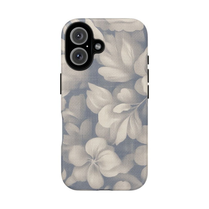 Vintage Bloemenpatroon in Blauw en Beige