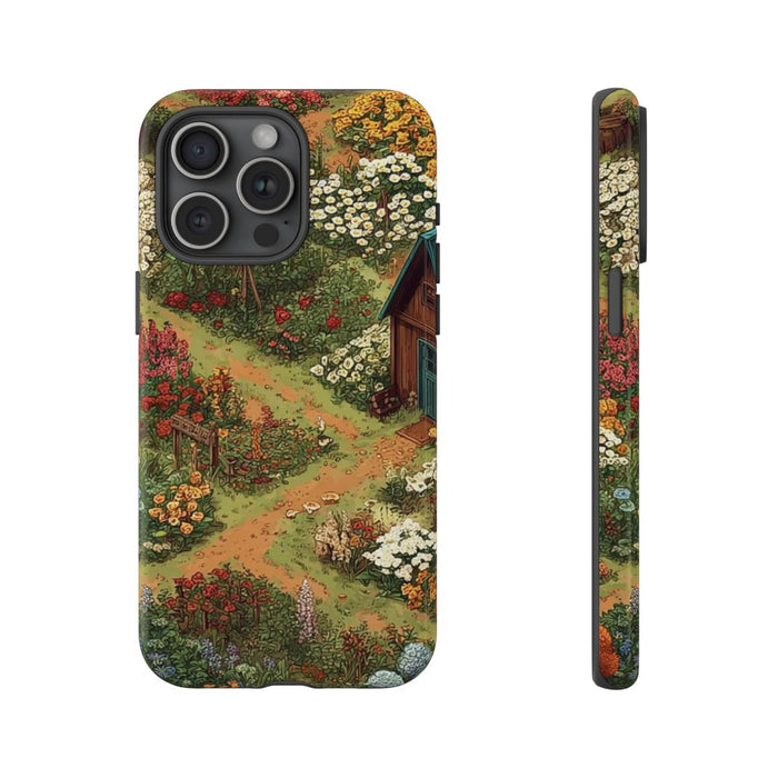 Kleurrijke Bloementuin met Huisje