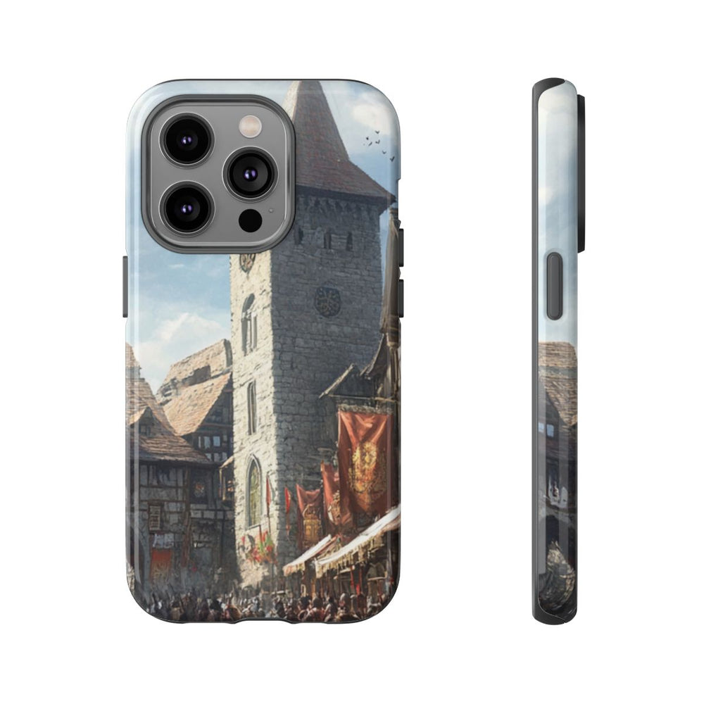 Middeleeuws Europees Dorpsstraat Tafereel