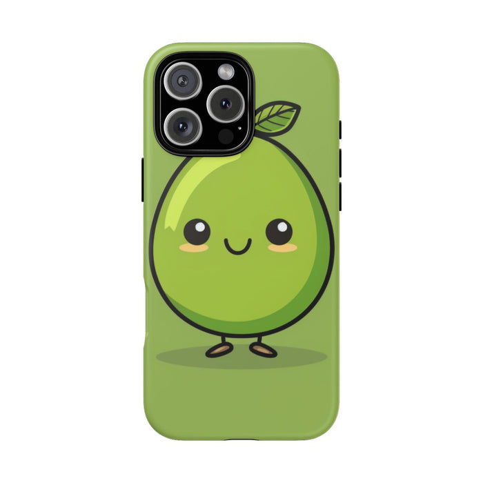 Schattige Groene Avocado in Cartoonstijl