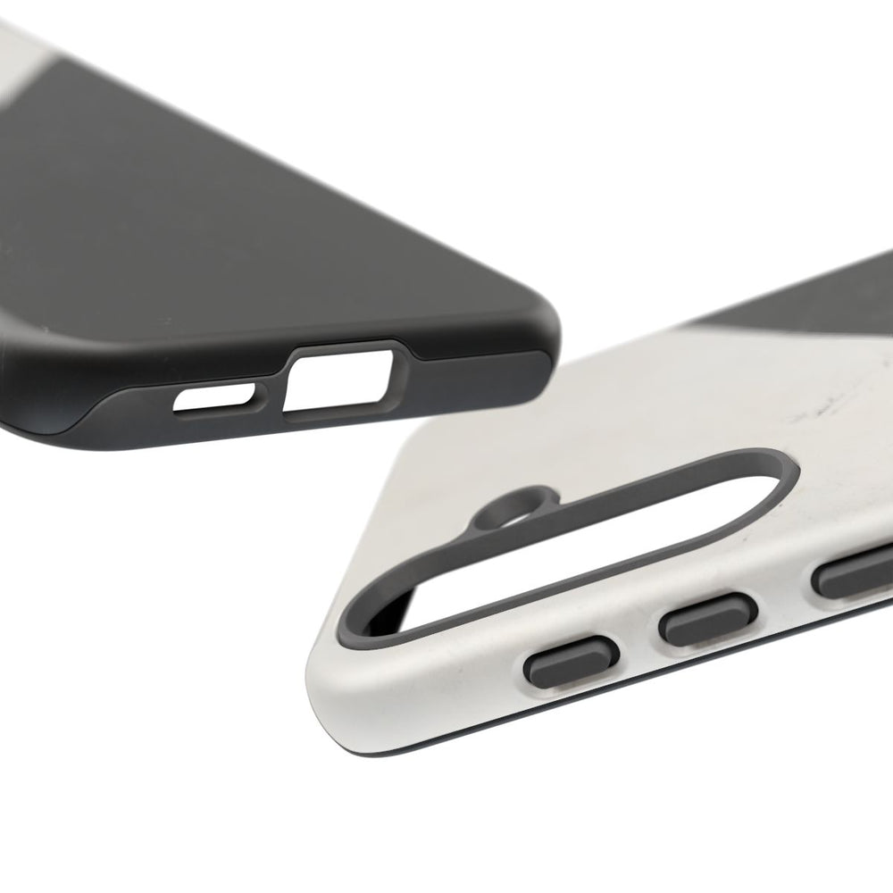 Zwart-Wit Driehoek Vlagontwerp