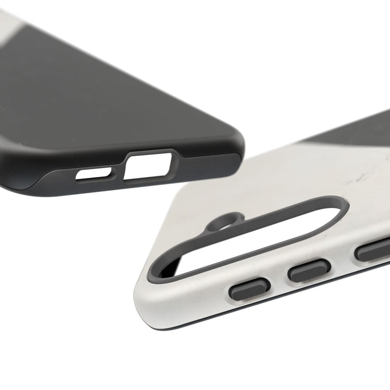 Zwart-Wit Driehoek Vlagontwerp