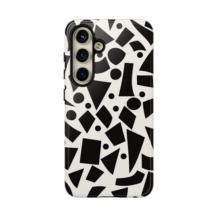Zwart-Wit Geometrisch Abstract Patroon