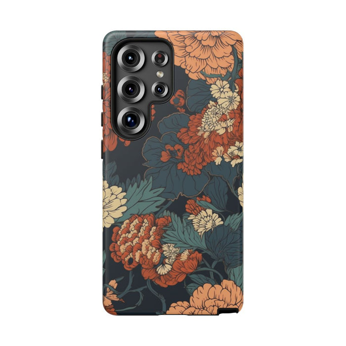 Vintage Bloemenpatroon in Warme Kleuren