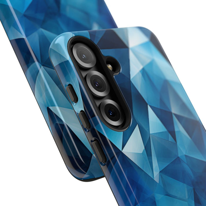 Blauw Geometrisch Driehoekenpatroon