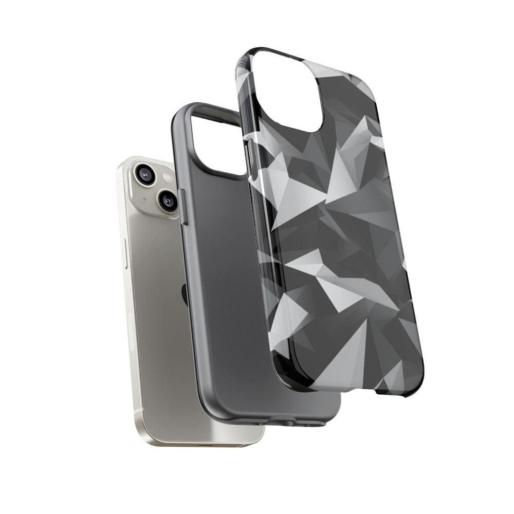 Zwart-Grijs Geometrisch Abstract Patroon