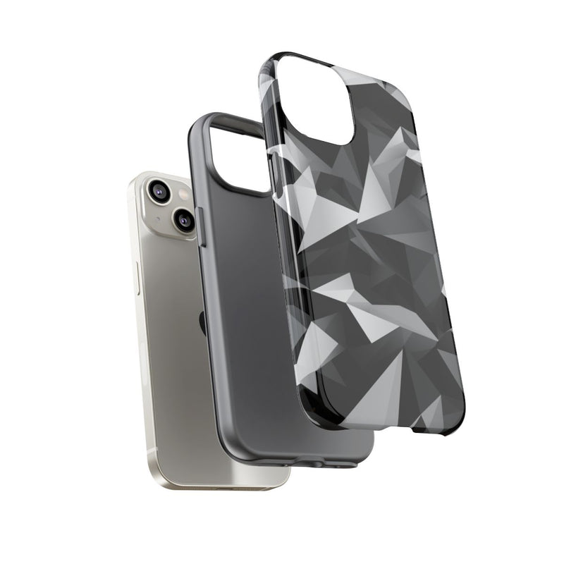 Zwart-Grijs Geometrisch Abstract Patroon