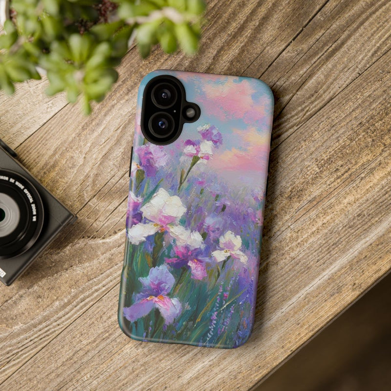 Pastelkleurige Irisbloemen Schildering