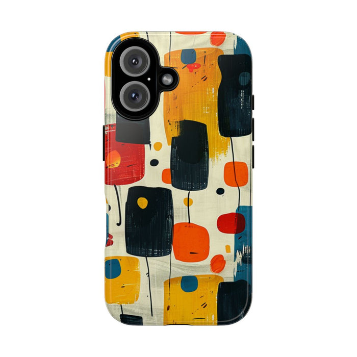 Mid-Century Abstract Geometrisch Patroon