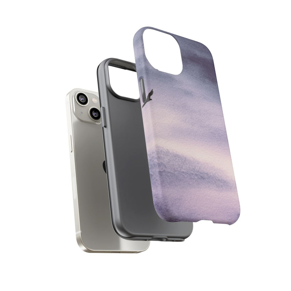 Eenzame Vogel in Paarse Lucht