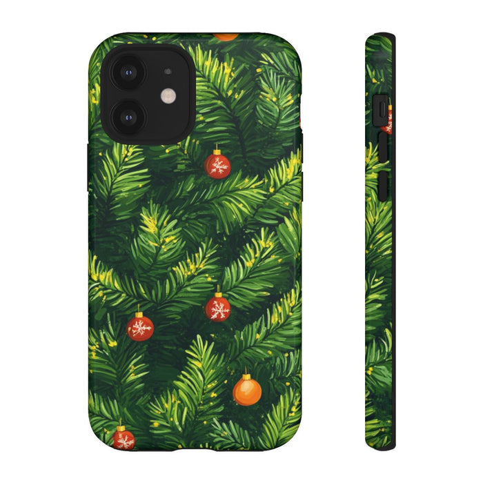 Kerst Dennentakken met Versieringen