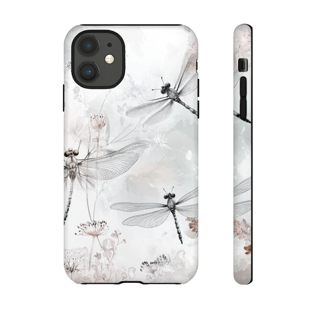 Sierlijke Libellen en Bloemen in Waterverf