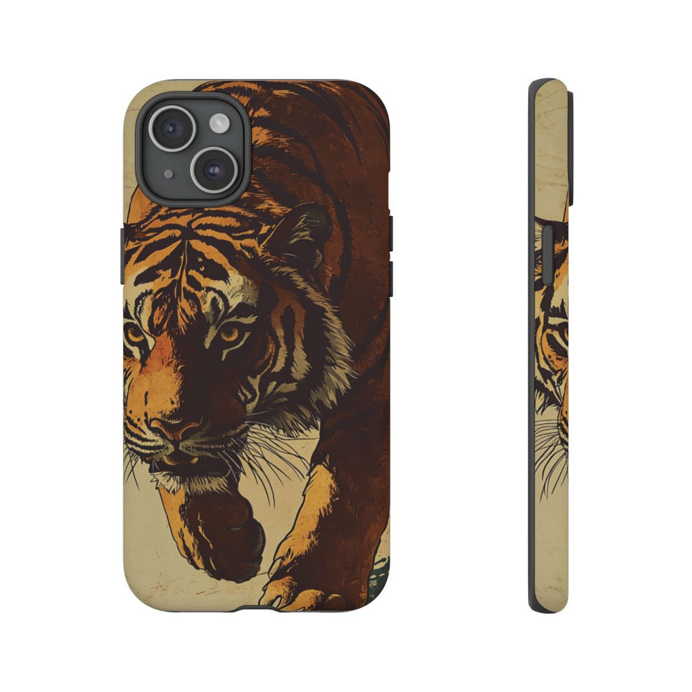 Vintage Stijl Tijgerillustratie