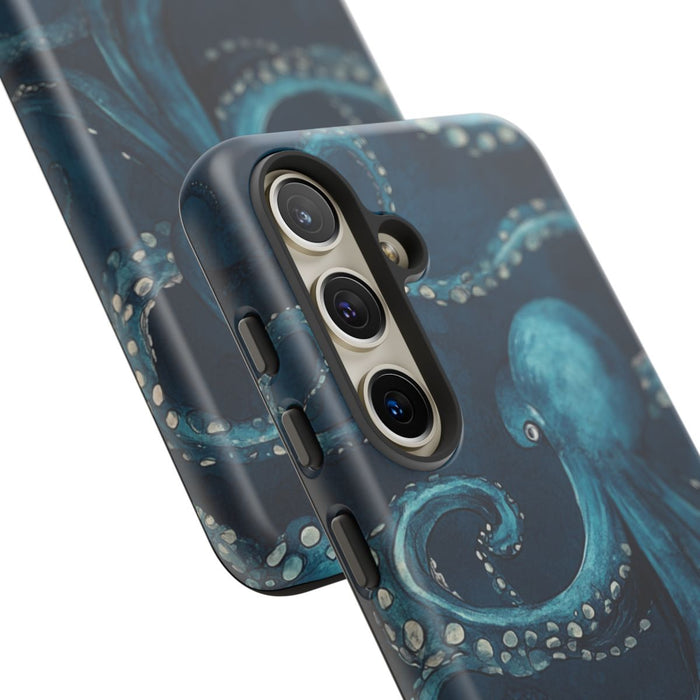 Blauw Octopuspatroon