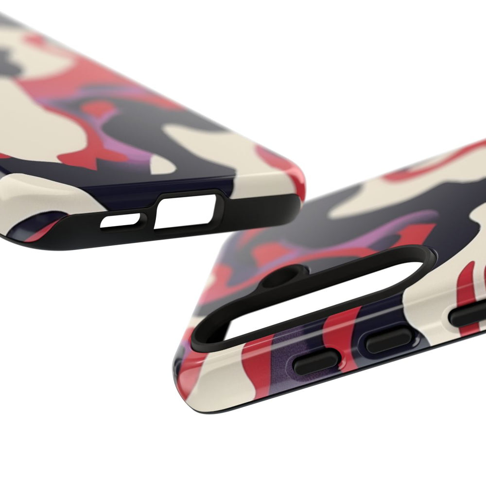 Abstract Rood-Zwart-Crème Patroon