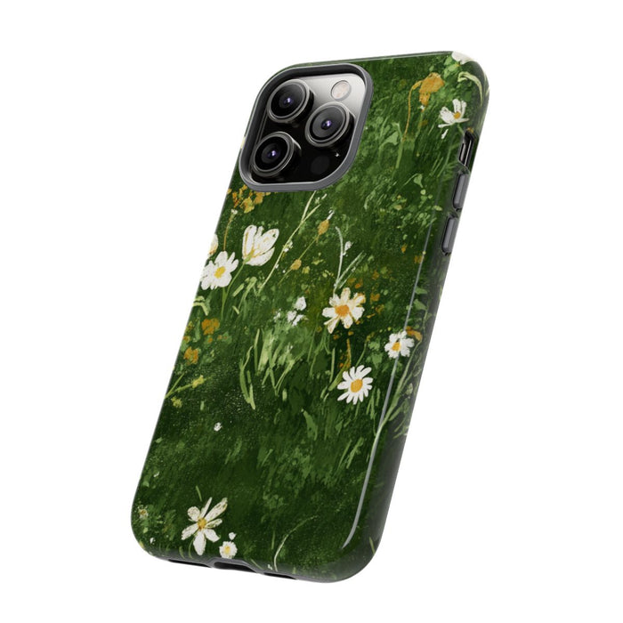 Groene Weide met Witte Bloemen