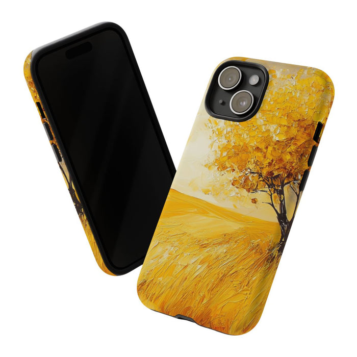 Gouden Herfstboom in Landschap