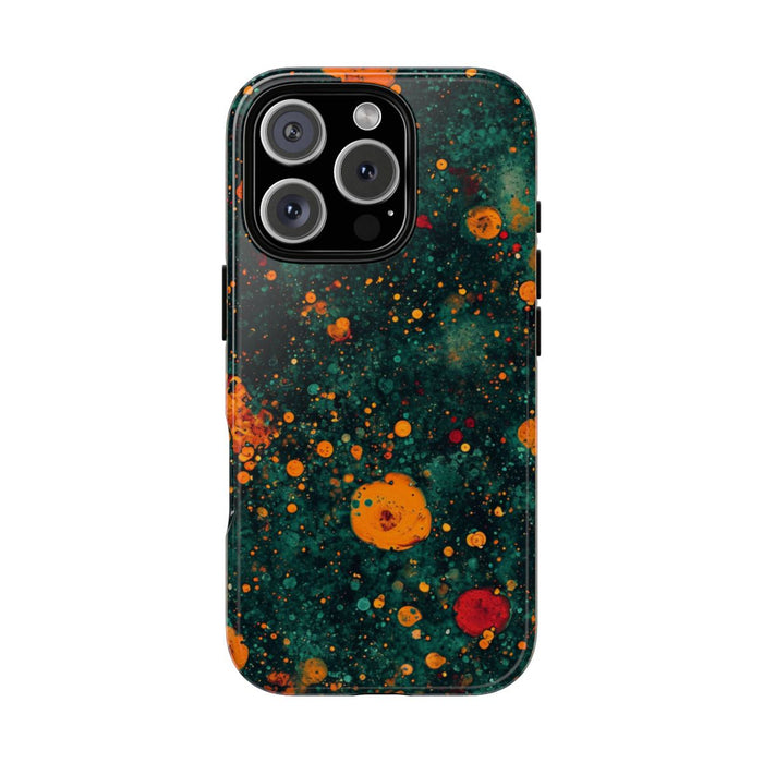 Abstracte Oranje en Teal Bellenpatroon