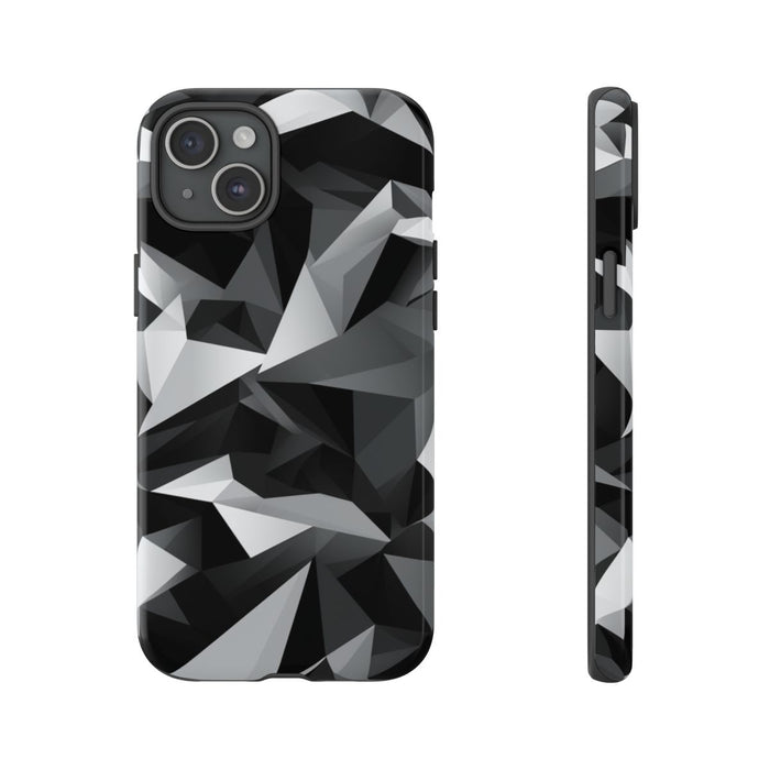 Zwart-Grijs Geometrisch Abstract Patroon
