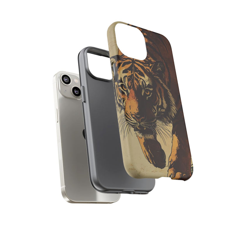 Vintage Stijl Tijgerillustratie