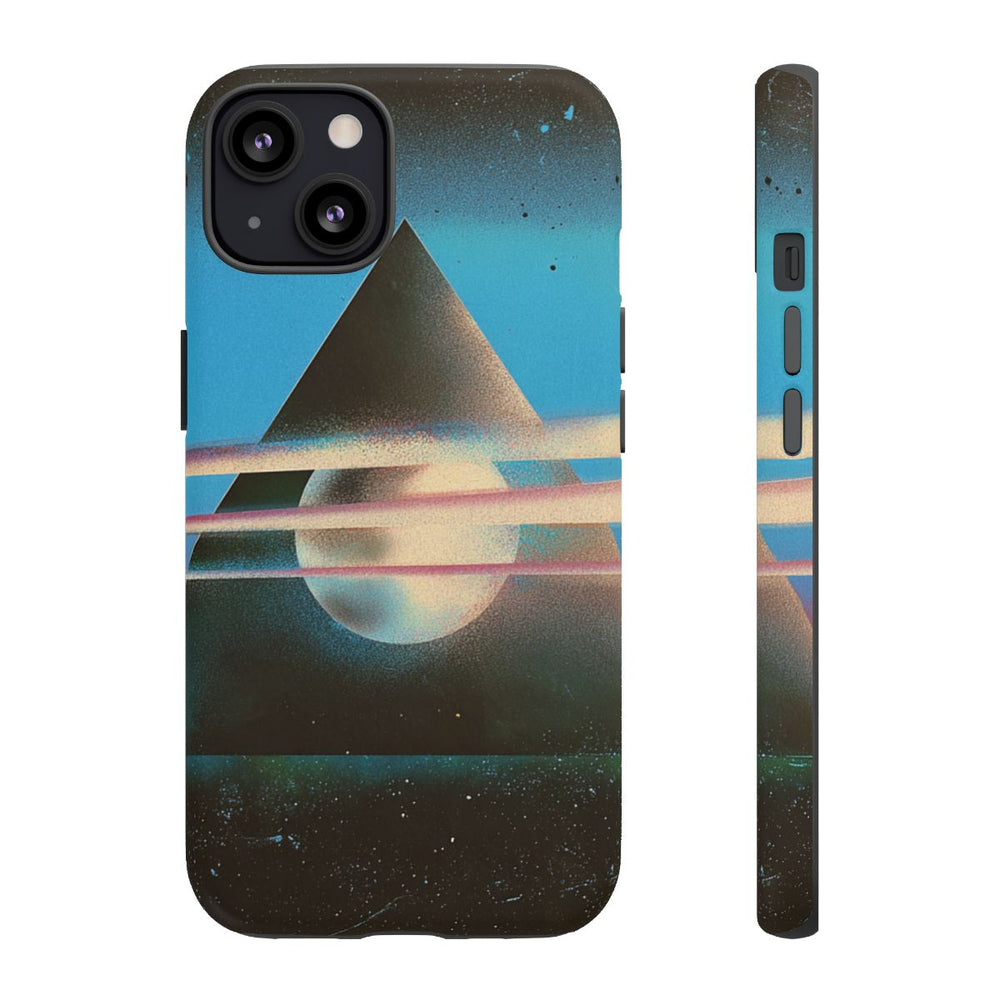 Surrealistische Geometrische Piramide met Gloeiende Bol