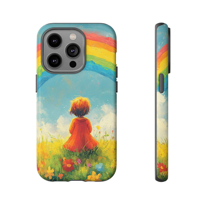 Kind Bekijkt Regenboog