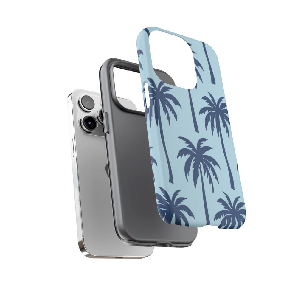 Blauw Palmbomenpatroon