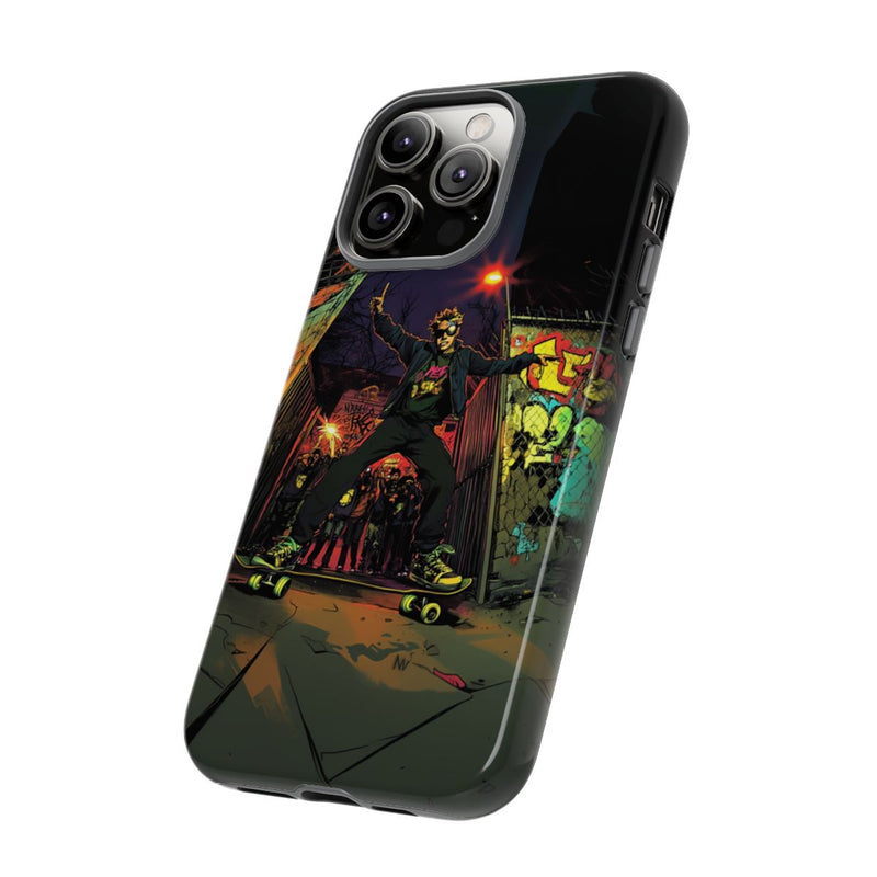 Skateboardtruc in de Nacht met Graffiti