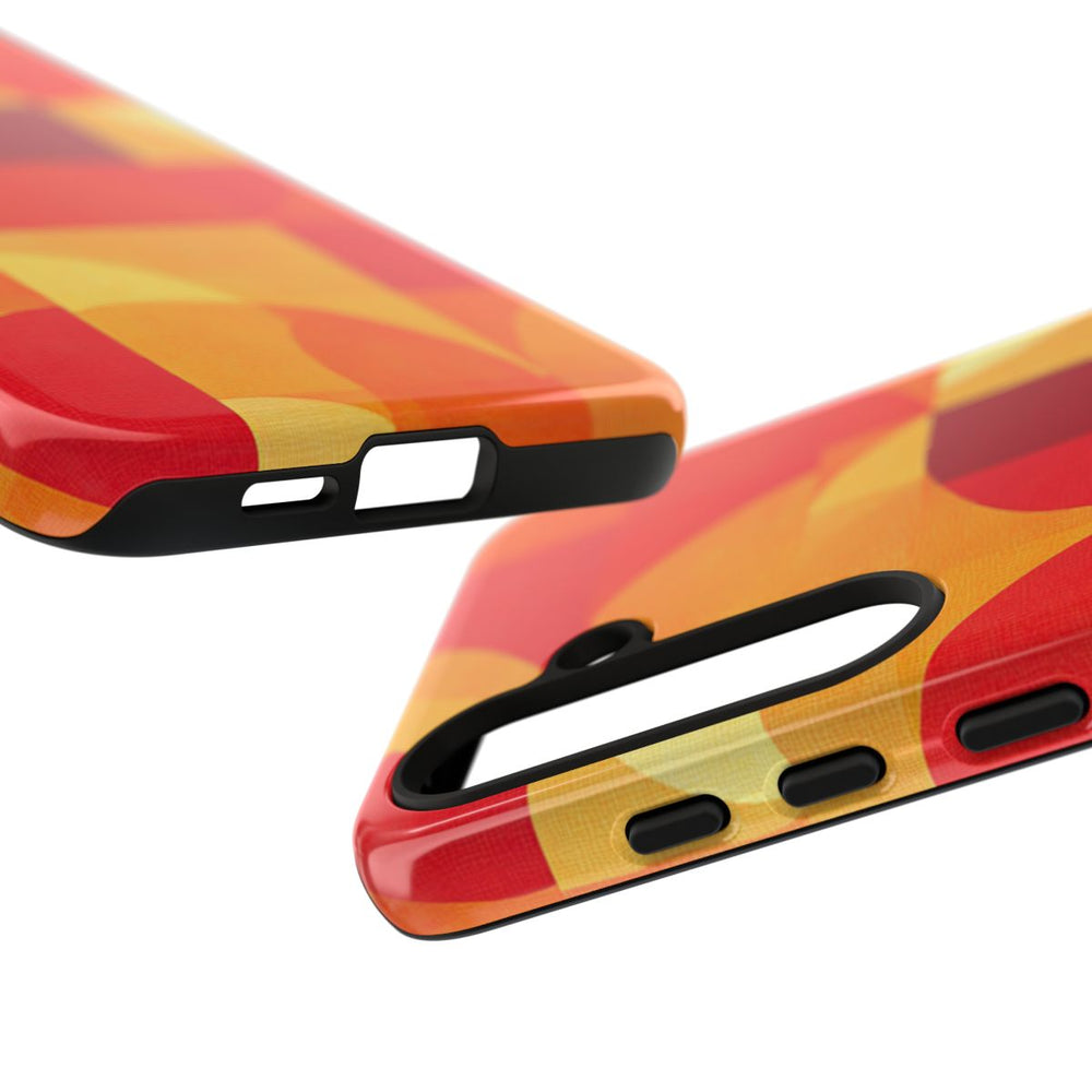 Geometrisch Rood- en Oranje-Patroon