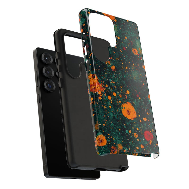 Abstracte Oranje en Teal Bellenpatroon
