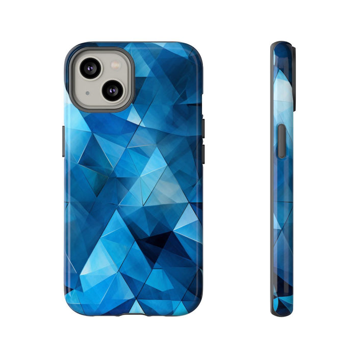 Blauw Geometrisch Driehoekenpatroon