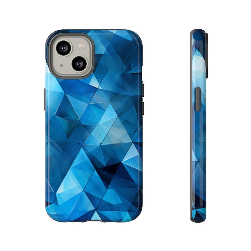 Blauw Geometrisch Driehoekenpatroon